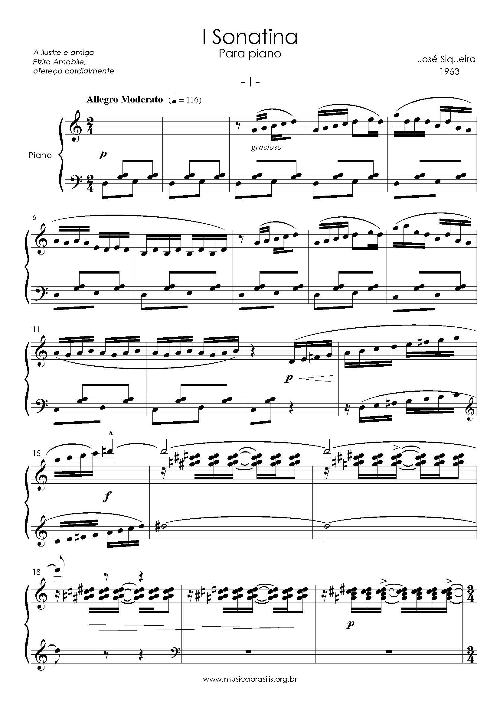 I Sonatina para piano