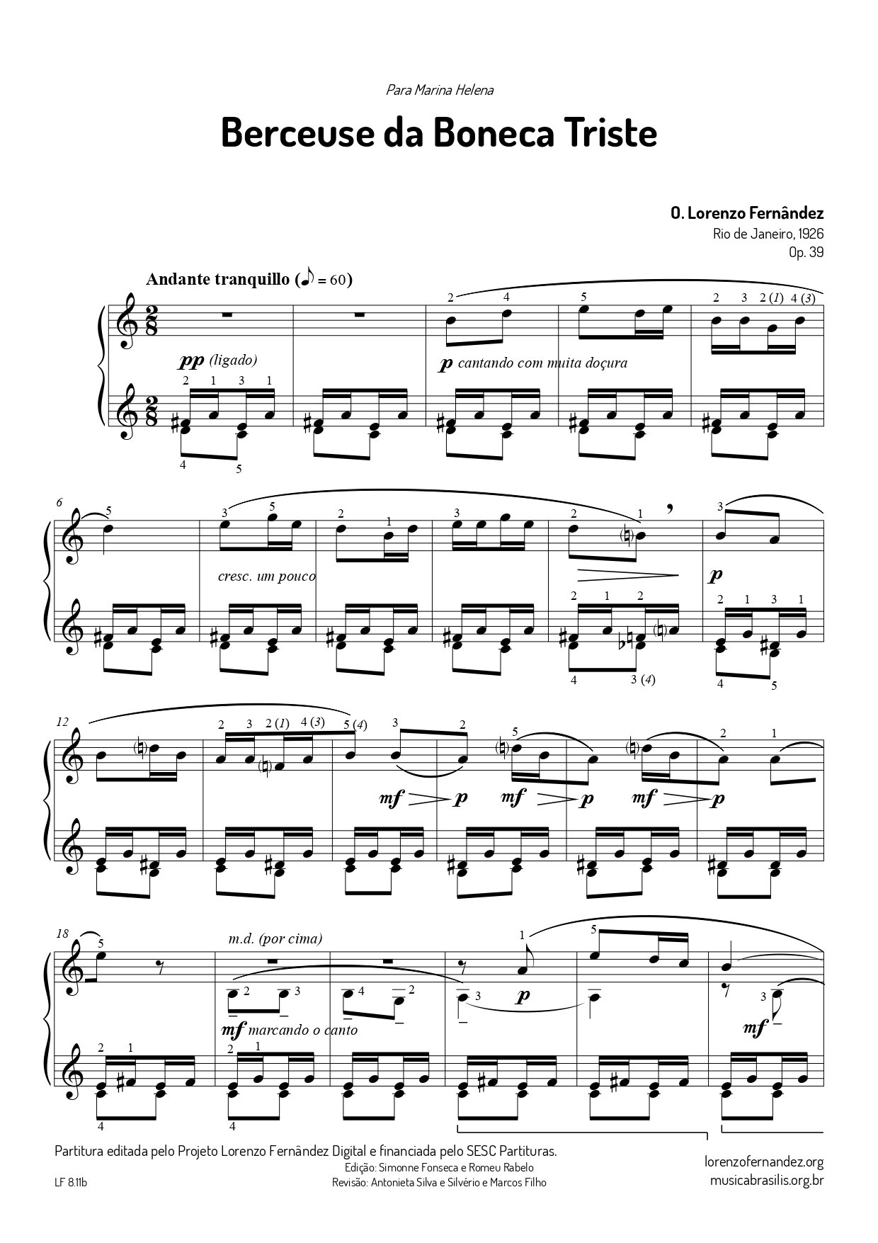 Berceuse da boneca triste op.39