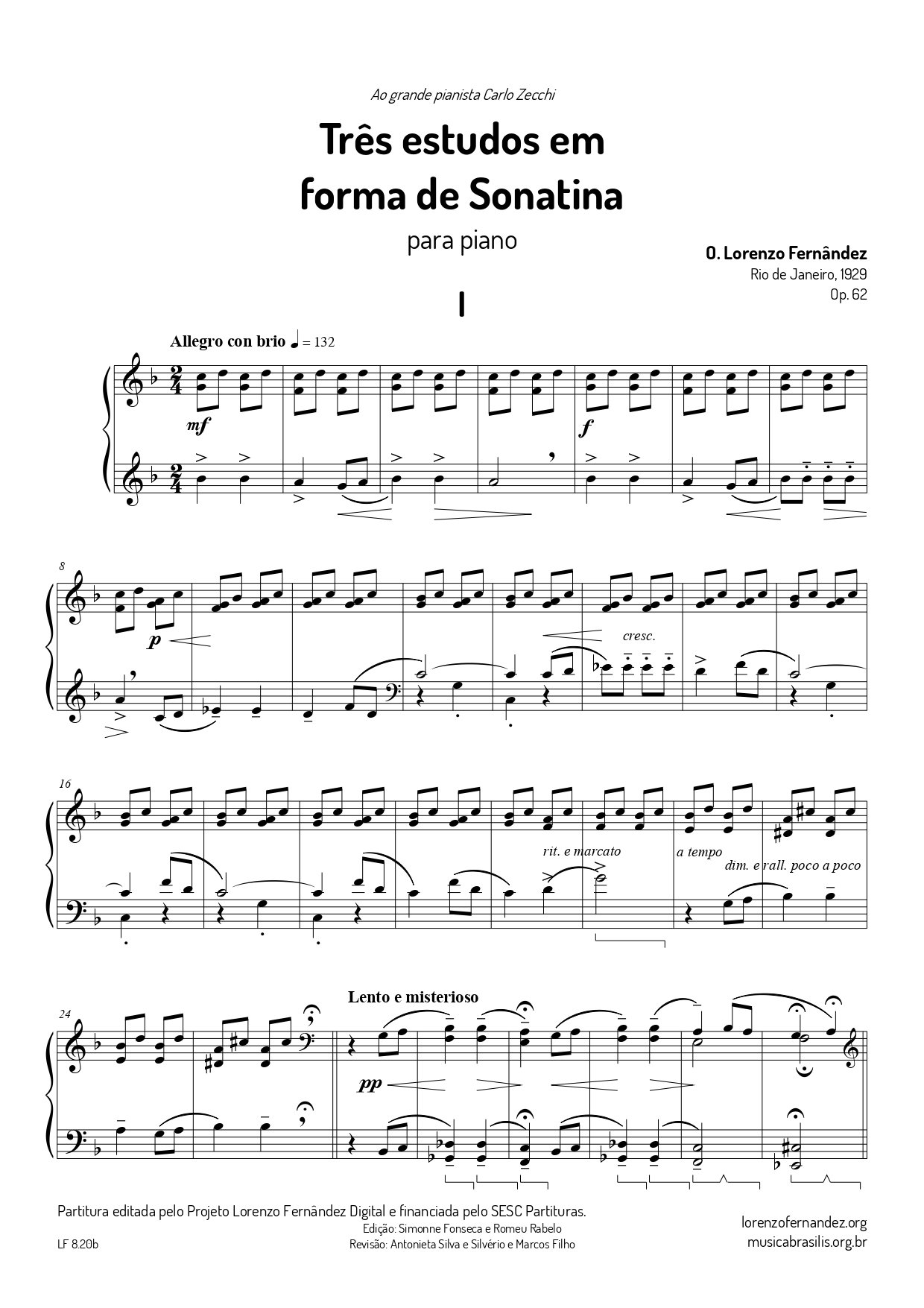 Três estudos em forma de Sonatina op.62